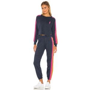 Aviator Nation Classic Cropped Crewneck Sz L